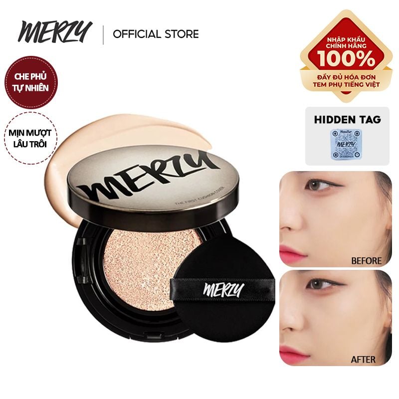 Phấn Nước Che Phủ Cao, Lâu Trôi Merzy The First Cushion Cover SPF50+/PA+++ 13g