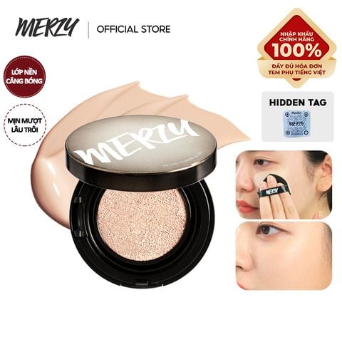 Phấn Nước Che Phủ Hoàn Hảo, Lớp Nền Căng Bóng, Lâu Trôi Merzy The First Cushion Glow SPF 50+/PA+++ 13g