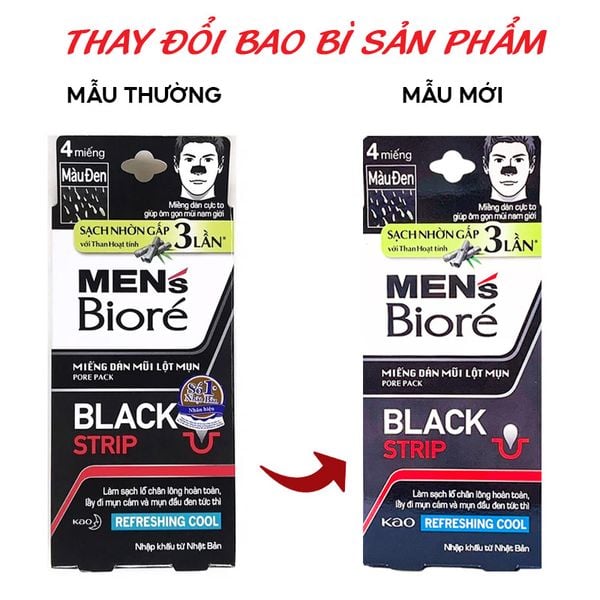  [Hộp 4 Miếng] Miếng Dán Mũi Lột Mụn Men's Bioré 