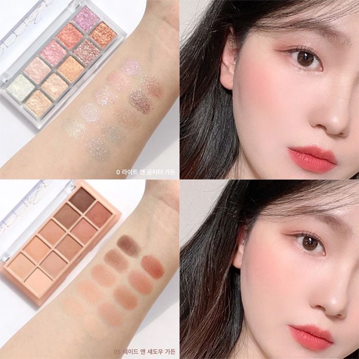 [NEW][Màu 00 - 13] Bảng Phấn Mắt 10 Ô Siêu Lấp Lánh Romand Better Than Eye Palette