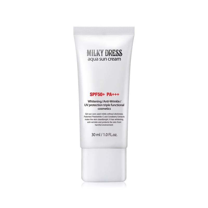 [Size 30ml] Kem Chống Nắng Milky Dress Dưỡng Trắng Da Aqua Sun Cream