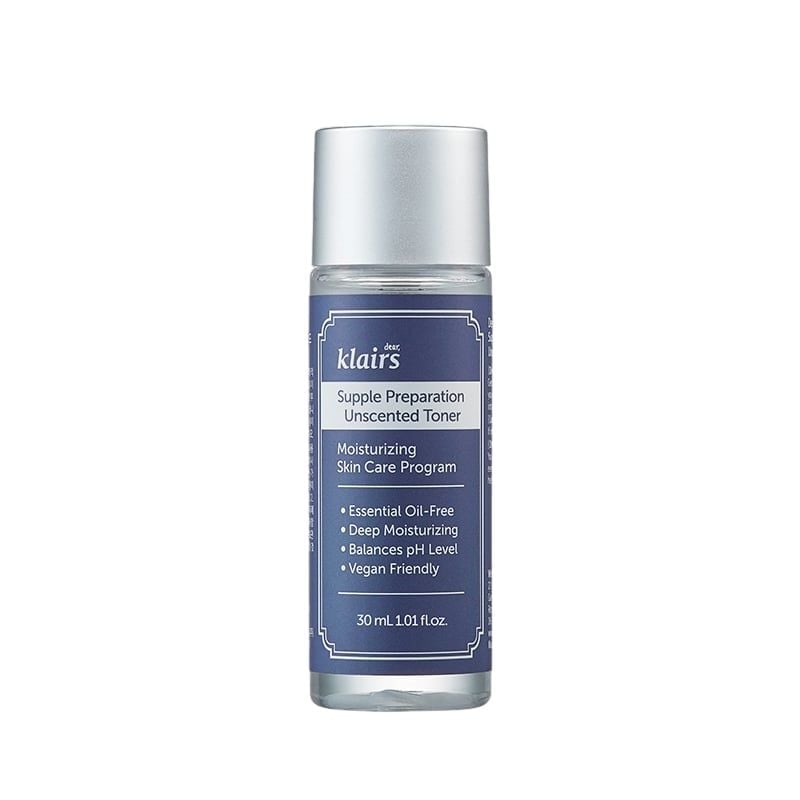 Nước Hoa Hồng Klairs Không Mùi Dưỡng Ẩm, Làm Dịu Da Supple Preparation Unscented Toner 180ml