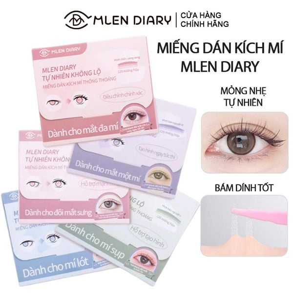  Miếng Dán Kích Mí Mlen Diary Phù Hợp Với Nhiều Dáng Mắt 