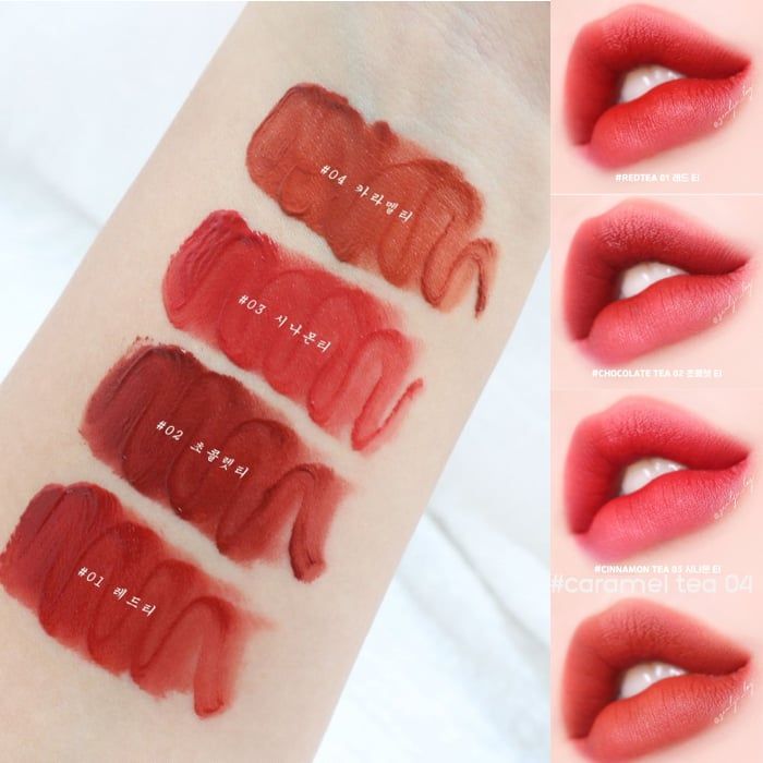 [Màu 1-4] Son Kem Lì Romand Mịn Mượt Như Nhung Milk Tea Velvet Tint 4.4g - 03 CINNAMON TEA