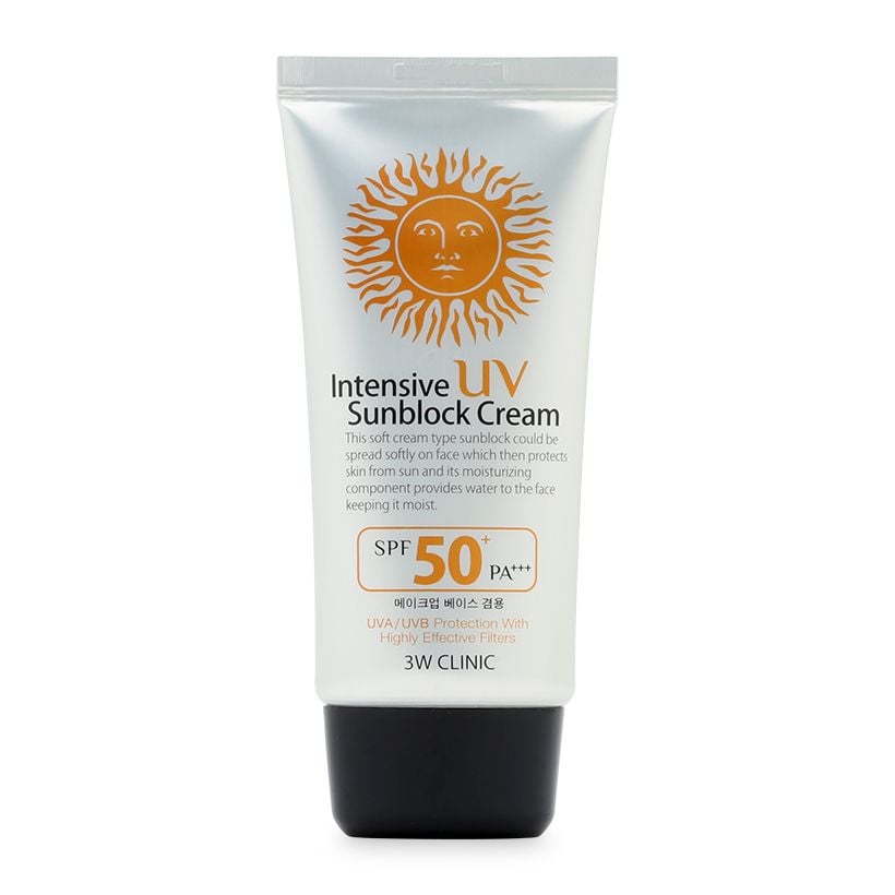 Kem Chống Nắng 3W Clinic Dành Cho Mọi Loại Da Intensive UV Sunblock Cream SPF50 PA+++ 70ml