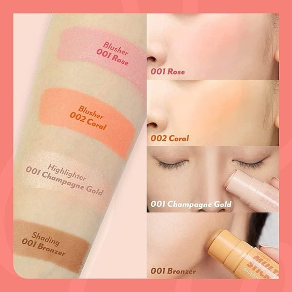  Phấn Bắt Sáng I'm Meme Lấp Lánh Dạng Thỏi I'm Multi Stick Highlighter 7g 