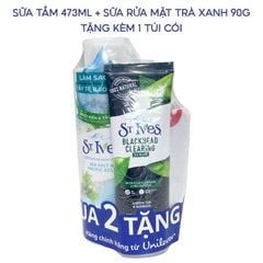 MUỔI BIỂN 473ML+ SRM TRÀ XANH 90G (TẶNG TÚI CÓI)