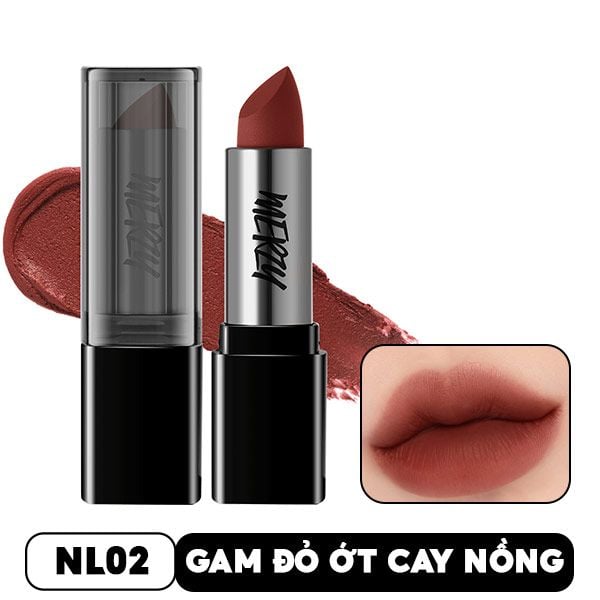 Son Thỏi Lì, Lên Màu Chuẩn, Mịn Mượt Nhẹ Môi Merzy Noir In The Lipstick 3.3g