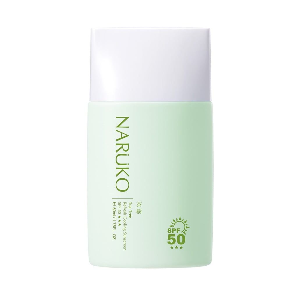 Kem Chống Nắng Naruko Hỗ Trợ Giảm Nhiệt Cho Da Tea Tree Refresh Cooling Sunscreen SPF50/PA+++ 50ml