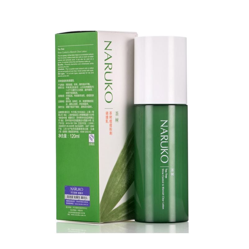 Sữa Dưỡng Kiềm Dầu, Ngăn Ngừa Mụn Chiết Xuất Tràm Trà Naruko Tea Tree Shine Control & Blemish Clear Lotion 120ml