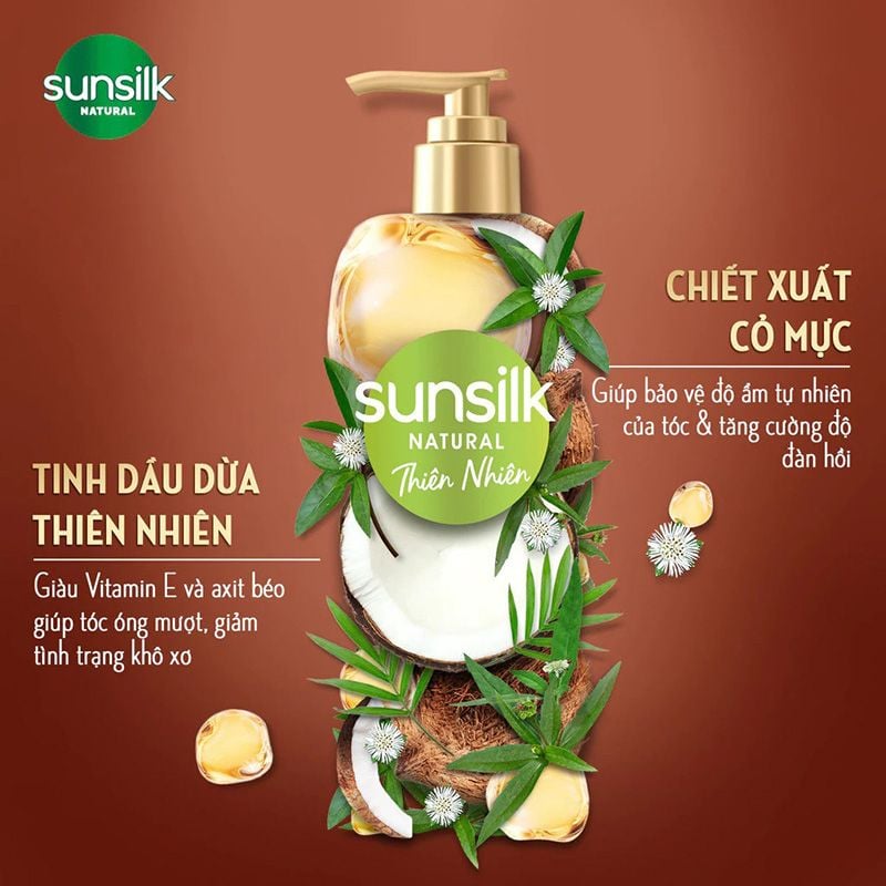 Dầu Xả Sunsilk Thiên Nhiên Ngăn Gãy Rụng và Dưỡng Phục Hồi Tóc 330ml