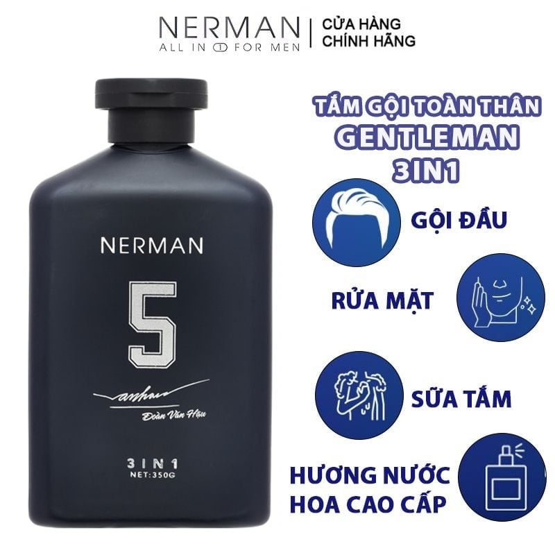 Gel Tắm Gội Rửa Mặt 3in1 Hương Nước Hoa Cao Cấp Nerman