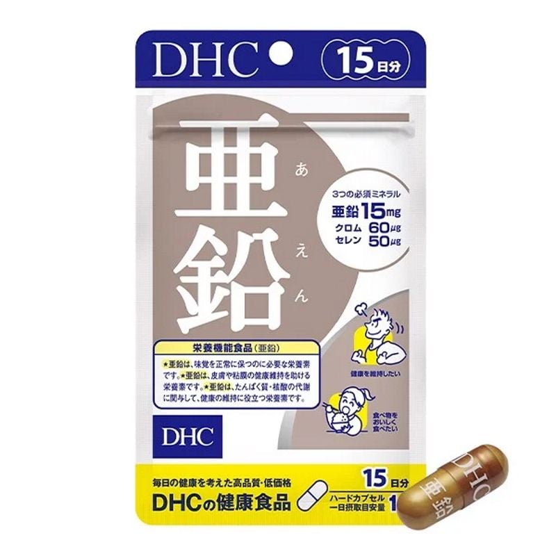 Viên Uống Hỗ Trợ Tăng Cường Sức Đề Kháng, Cải Thiện Da Mụn, Bổ Sung Kẽm DHC Zinc