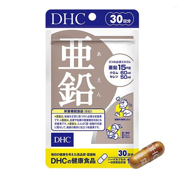 Viên Uống Hỗ Trợ Tăng Cường Sức Đề Kháng, Cải Thiện Da Mụn, Bổ Sung Kẽm DHC Zinc