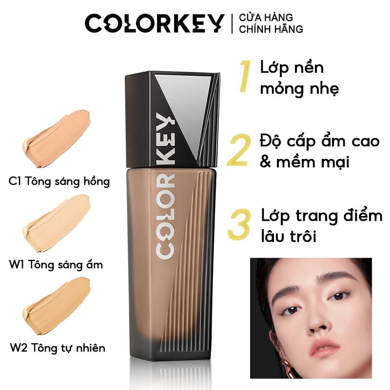 Kem Nền Dạng Lỏng Lâu Trôi, Mỏng Nhẹ Colorkey Matte Flawless Liquid Foundation 30g