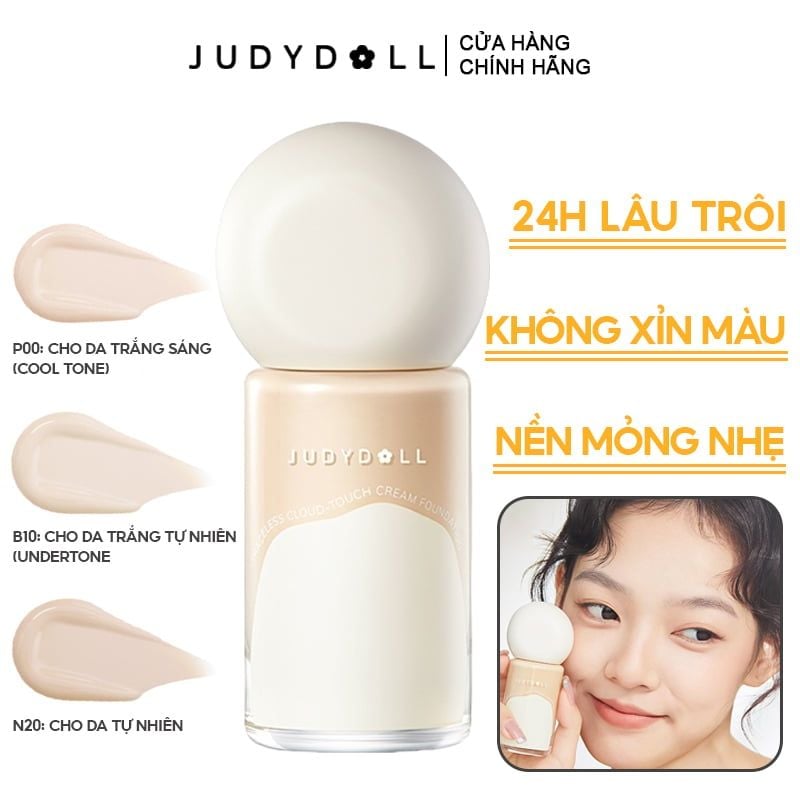Kem Nền Che Phủ Tốt Judydoll Traceless Cloud-Touch Cream Foundation 30g