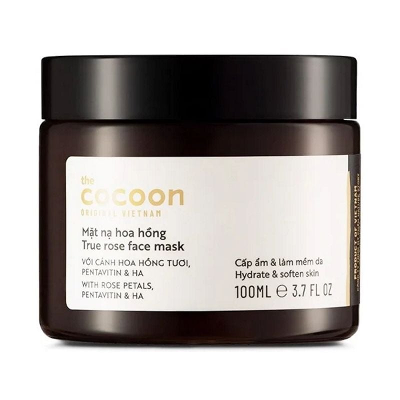 Mặt Nạ Rửa Cocoon Chiết Xuất Cánh Hoa Hồng Tươi True Rose Face Mask