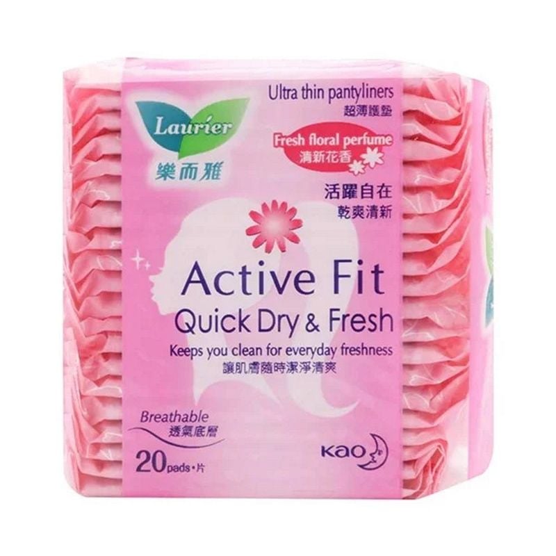 Băng Vệ Sinh Hằng Ngày Hương Thơm Laurier Active Fit Quick Dry & Fresh (Che tên sản phẩm khi giao hàng)