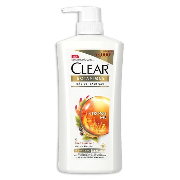 [630g] Dầu Gội Clear Hỗ Trợ Giảm Gàu Botanique #STRONG ME - DA ĐẦU YẾU