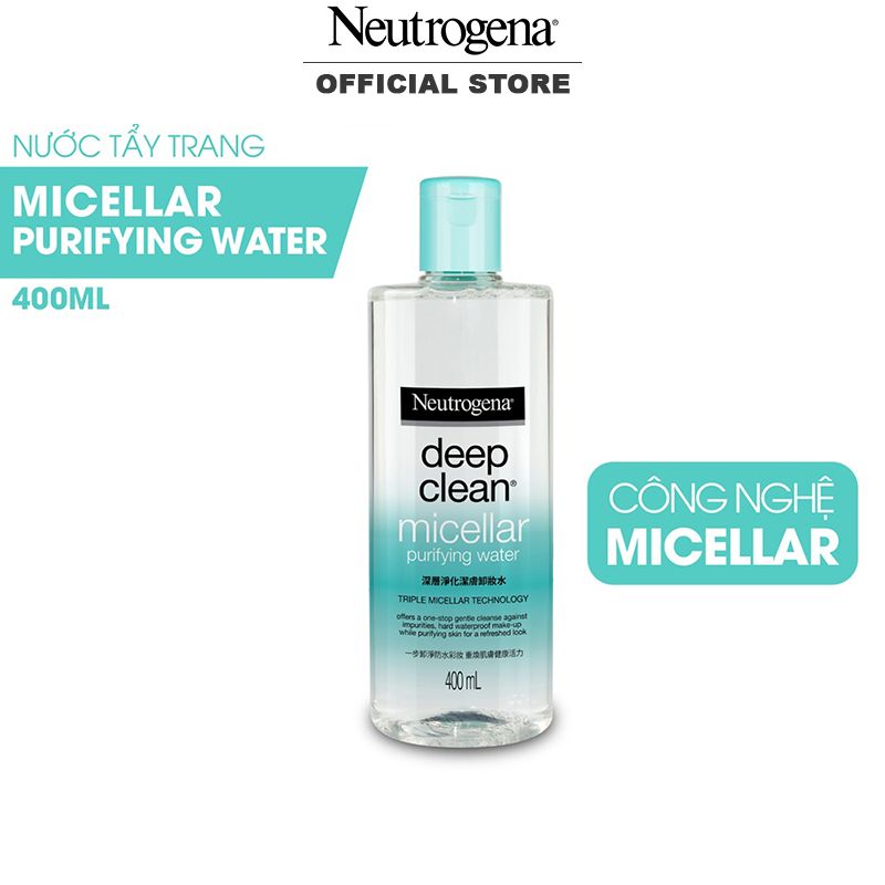 Nước Tẩy Trang Neutrogena Thanh Lọc Và Làm Sạch Sâu Deep Clean Micellar Purifying Water 400ml