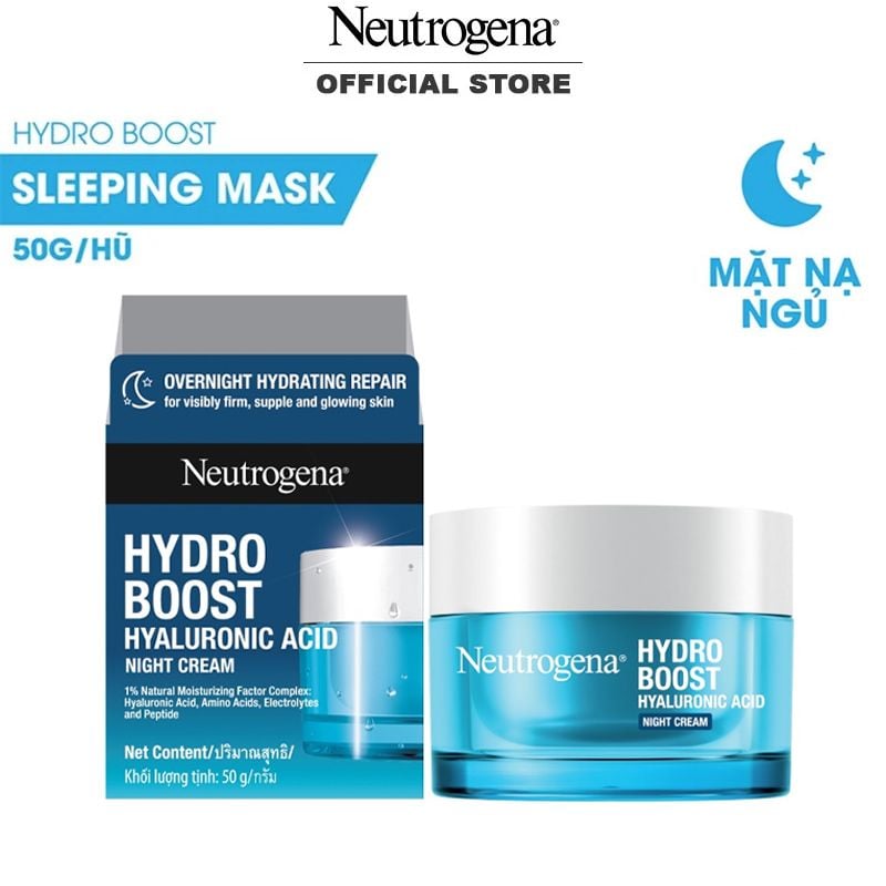 Mặt Nạ Ngủ Cấp Nước Neutrogena Hydro Boost Hyaluronic Acid Night Cream 50g