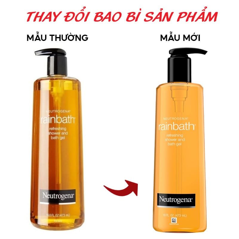 Sữa Tắm Dưỡng Ẩm Tươi Mới Dạng Gel Neutrogena Rainbath Refreshing Shower And Bath Gel 473ml