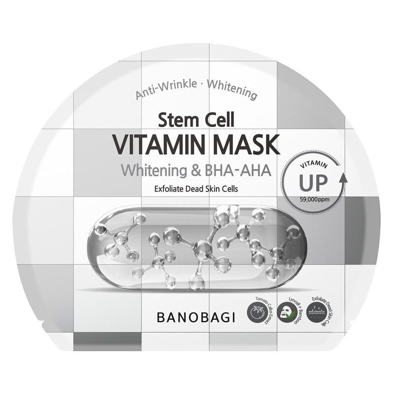 Mặt Nạ Miếng Dưỡng Trắng Cấp Ẩm & Bổ Sung Collagen Ngăn Ngừa Lão Hóa Banobagi Stem Cell Vitamin, Super Collagen Mask 30ml