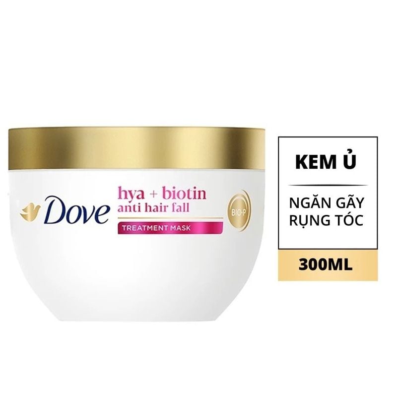 Kem Ủ Tóc Cao Cấp, Hỗ Trợ Phục Hồi Tóc Hư Tổn, Ngăn Gãy Rụng Tóc Dove Hya Treatment Mask 300ml