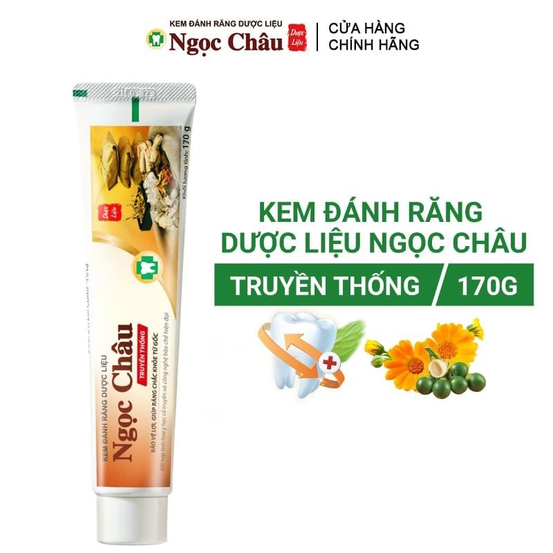 Kem Đánh Răng Dược Liệu Truyền Thống Ngọc Châu 170g