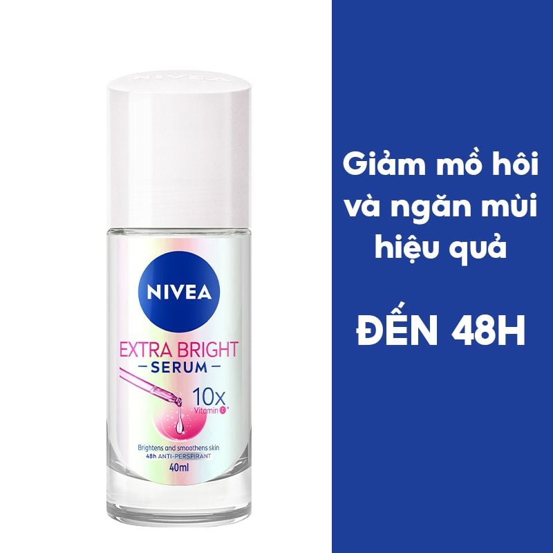 Lăn Ngăn Mùi Hỗ Trợ Dưỡng Trắng Nivea Brightening Deep Serum Roll On 40ml