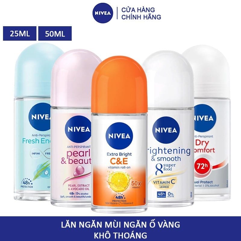 Lăn Khử Mùi Ngọc Trai Nivea Anti-Perspirant Roll On