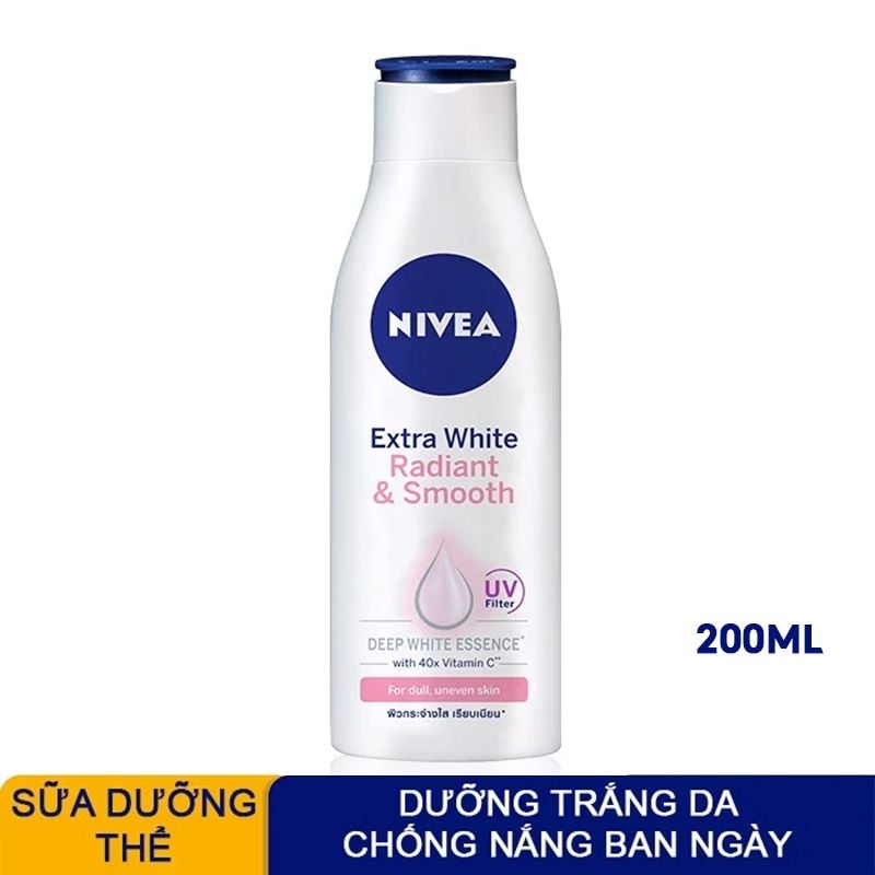 Sữa Dưỡng Thể Hỗ Trợ Dưỡng Sáng, Giúp Da Đàn Hồi, Căng Mịn Nivea Extra Bright Body Lotion