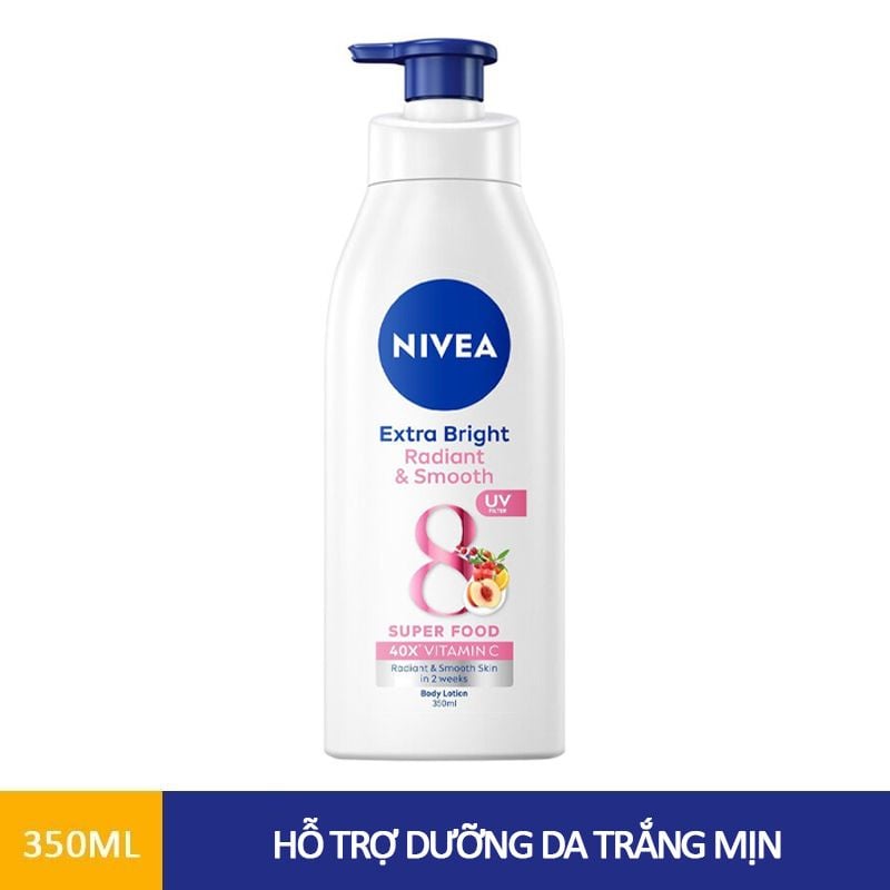 Sữa Dưỡng Thể Hỗ Trợ Dưỡng Sáng, Giúp Da Đàn Hồi, Căng Mịn Nivea Extra Bright Body Lotion