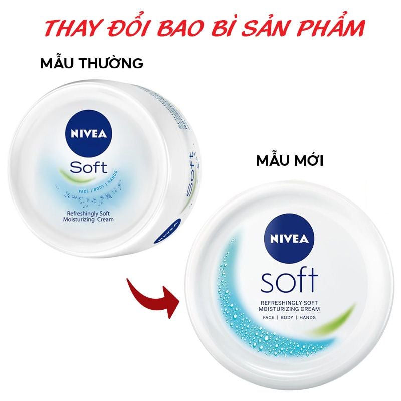 Kem Dưỡng Ẩm Nivea Hỗ Trợ Mềm Da Soft Refreshingly Soft Moisturizing Cream 50ml
