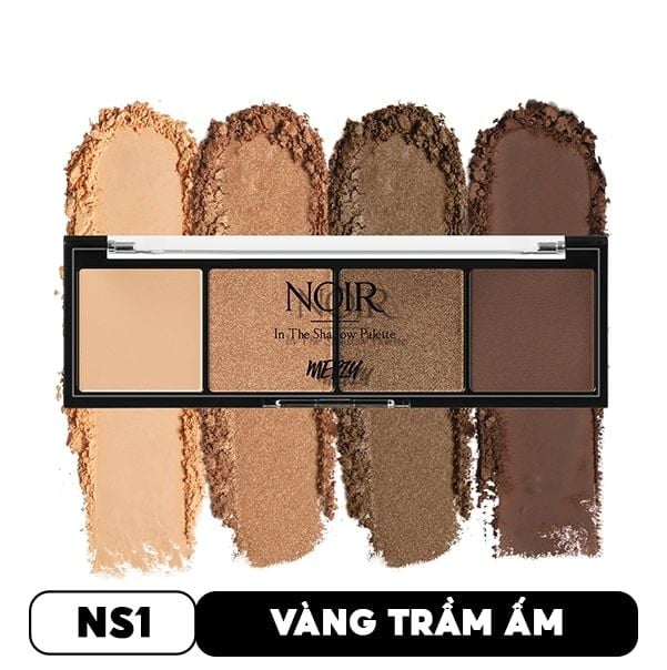 Bảng Phấn Mắt 4 Ô Xinh Xắn Merzy Noir In The Shadow Palette - NS1 CAFE.NOIR  6.7g