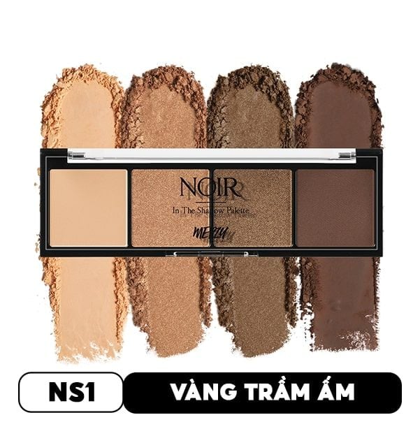 Bảng Phấn Mắt 4 Ô Xinh Xắn Merzy Noir In The Shadow Palette - NS1 CAFE.NOIR  6.7g (date 9/2024)