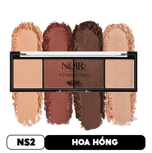 Bảng Phấn Mắt 4 Ô Xinh Xắn Merzy Noir In The Shadow Palette - NS1 CAFE.NOIR  6.7g