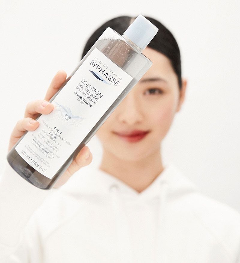 Nước Tẩy Trang Byphasse Than Hoạt Tính Cho Da Dầu Solution Micellaire Charbon Actif 500ml