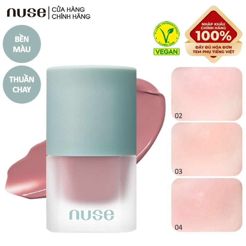 [NUSE BY ROMAND] Má Hồng Dạng Kem Thuần Chay, Mịn Lì Nuse Mousse Care Cheek 16ml