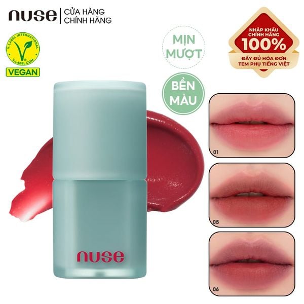  [NUSE BY ROMAND] Son Kem Lì, Mịn Mượt Thuần Chay Nuse Mousse Liptual 4.5g 