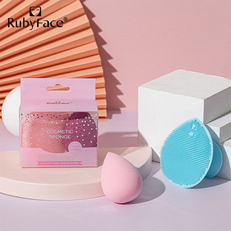 [NHẬP KHẨU] Set Bông Mút Trang Điểm Và Miếng Rửa Mặt RubyFace - SPJZS (Màu ngẫu nhiên)