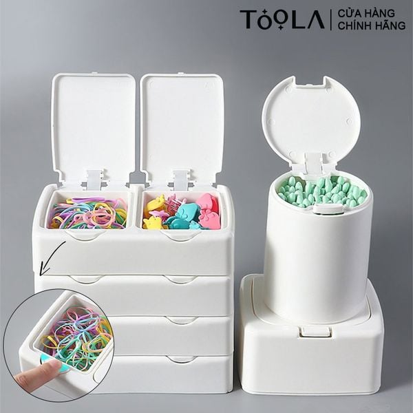  [NHẬP KHẨU] Hộp Đựng Phụ Kiện TOOLA Nắp Bật Đa Năng, Tiện Dụng 