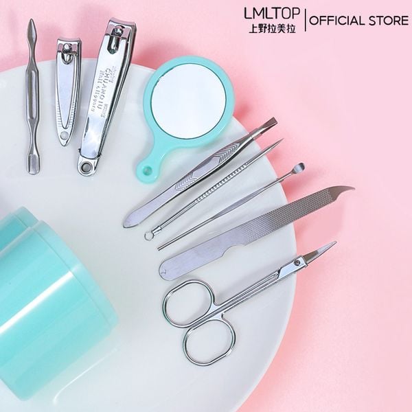  [NHẬP KHẨU][Set 9 Món] Bộ Kiềm Cắt Móng Tay LMLTOP Beauty Series Manicure Tool F0128 (Màu Ngẫu Nhiên) 