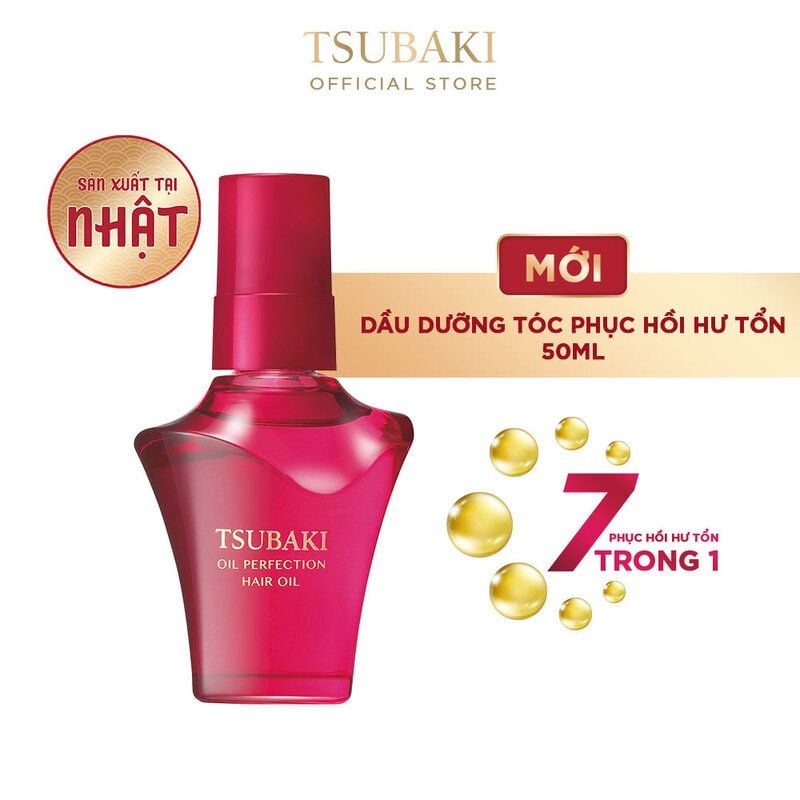 Tinh Dầu Dưỡng Hỗ Trợ Phục Hồi Tóc Hư Tổn Tsubaki Oil Perfection Hair Oil 50ml