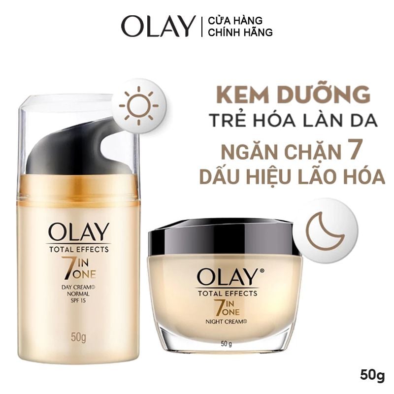Kem Dưỡng Ngăn 7 Dấu Hiệu Lão Hóa Da Olay Total Effects 7 in One Cream 50g