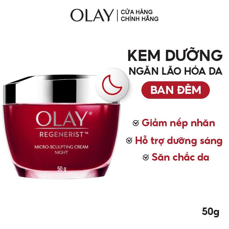 Kem Dưỡng Ẩm Ban Đêm Ngừa Lão Hóa Da Olay Regenerist Micro-Sculpting Cream Night 50g