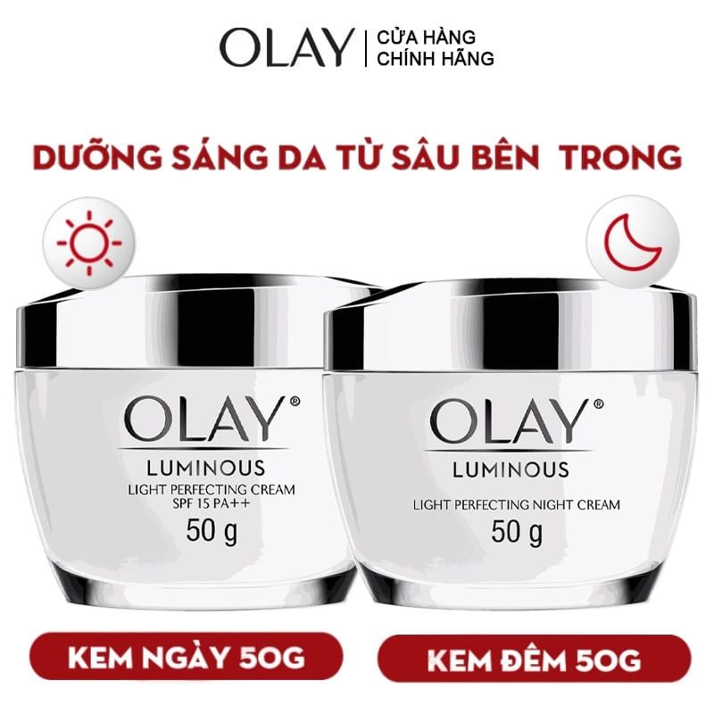 Kem Dưỡng Sáng Da Ngày & Đêm Olay Luminous Light Perfecting Cream 50g