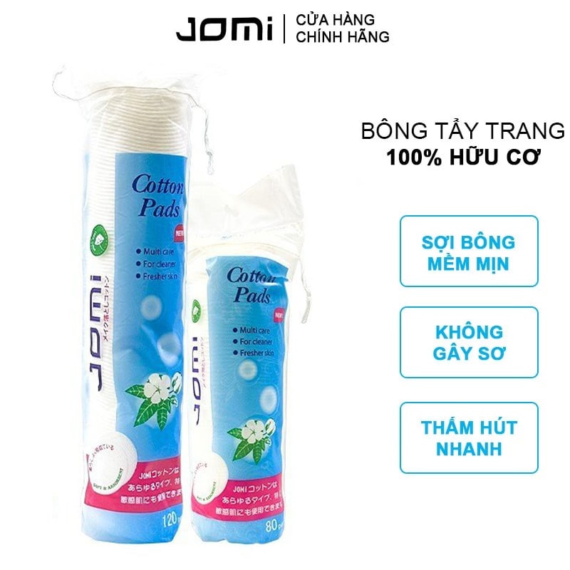 Bông Tẩy Trang Jomi Cotton Pads - 80 miếng - 120 miếng