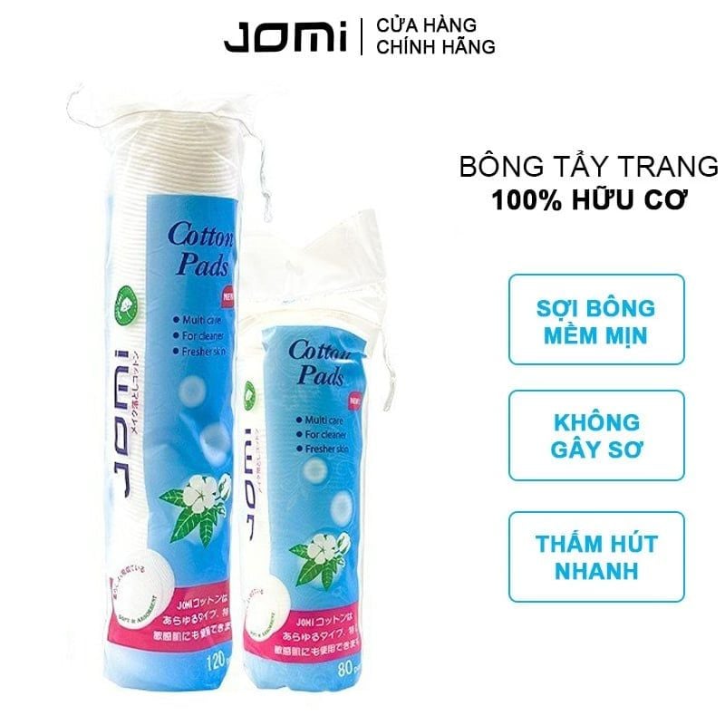 Bông Tẩy Trang Jomi Cotton Pads - 80 miếng - 120 miếng