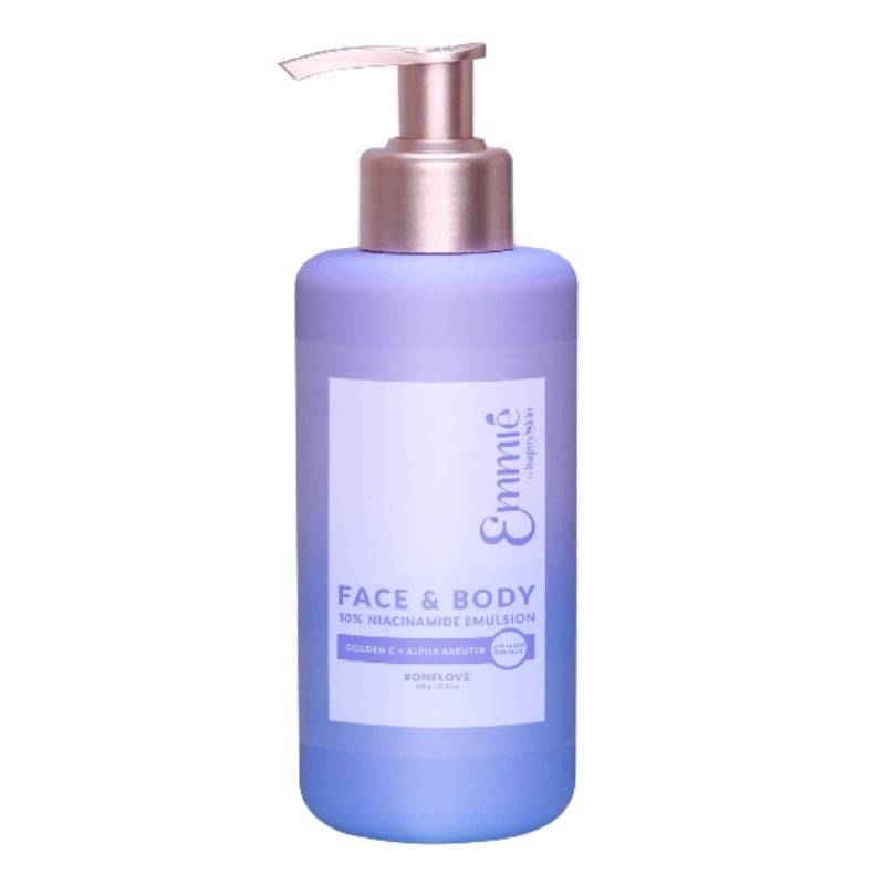 Kem Dưỡng Hỗ Trợ Làm Sáng Da Cho Mặt Và Cơ Thể Emmié By HappySkin Face & Body 10% Niacinamide Emulsion 230g